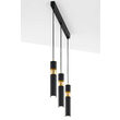Lustra moderna neagra detalii sferice aurii 3xGU10/60W Alas 2004 Jupiter